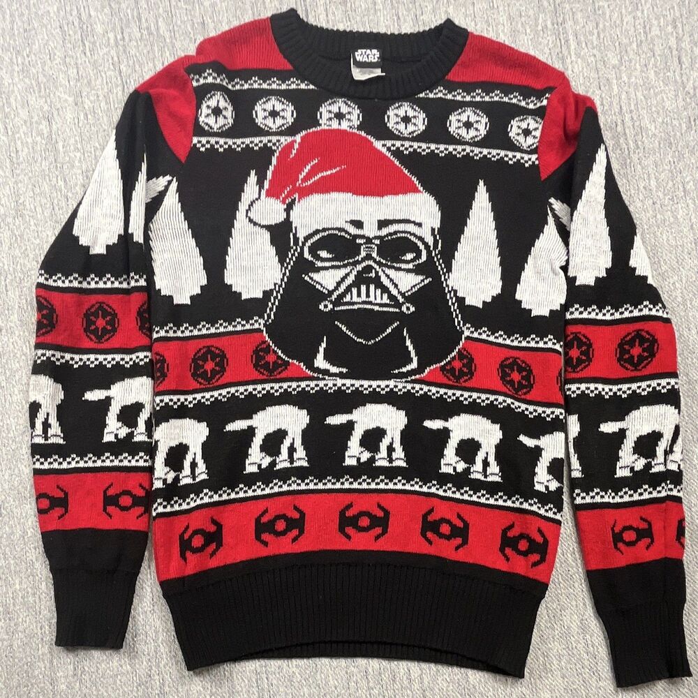 Star Wars Darth Vader Merry Sithmas Ugly Christmas Knit Sweater Mens Small S